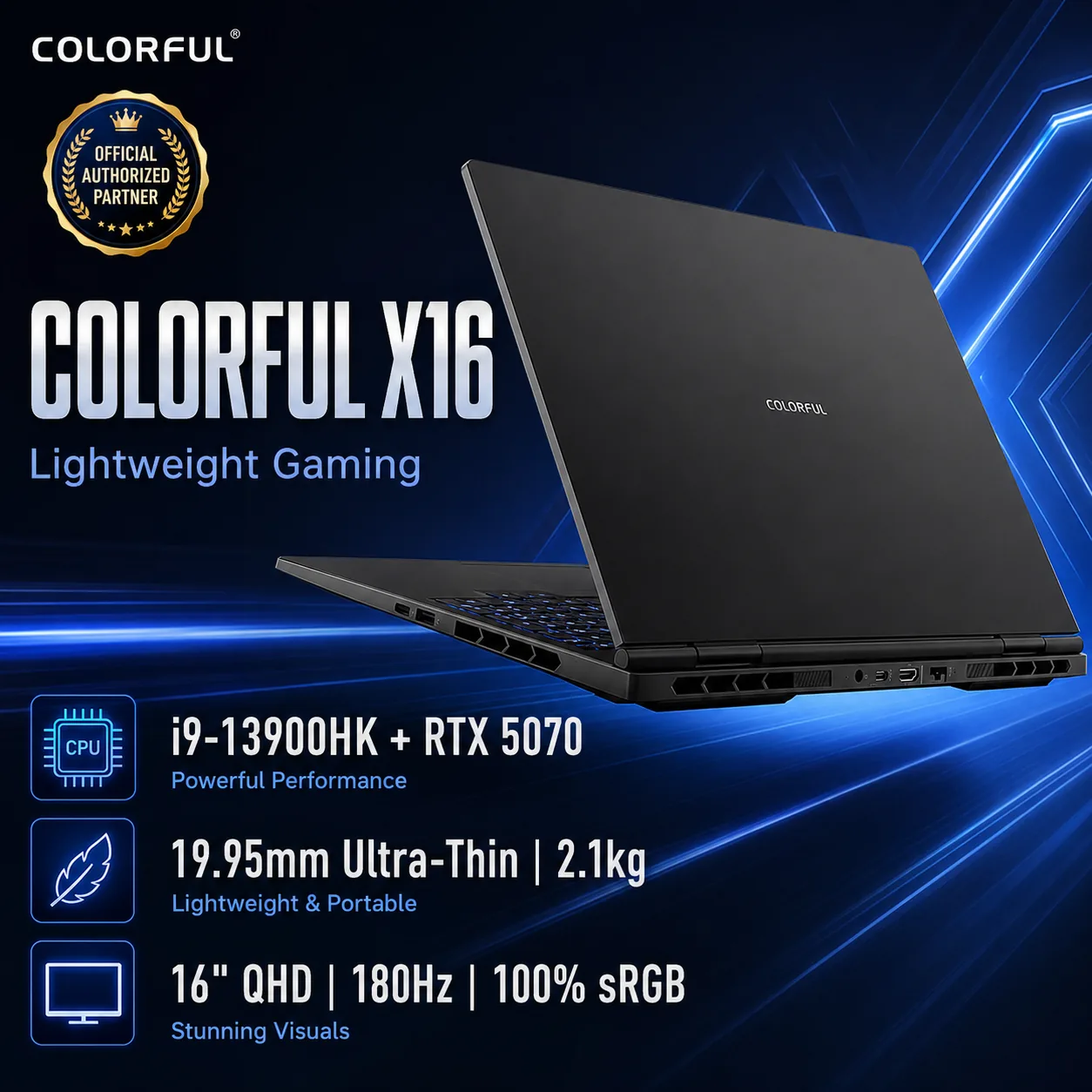 X16 RTX 5070 Gaming Laptop