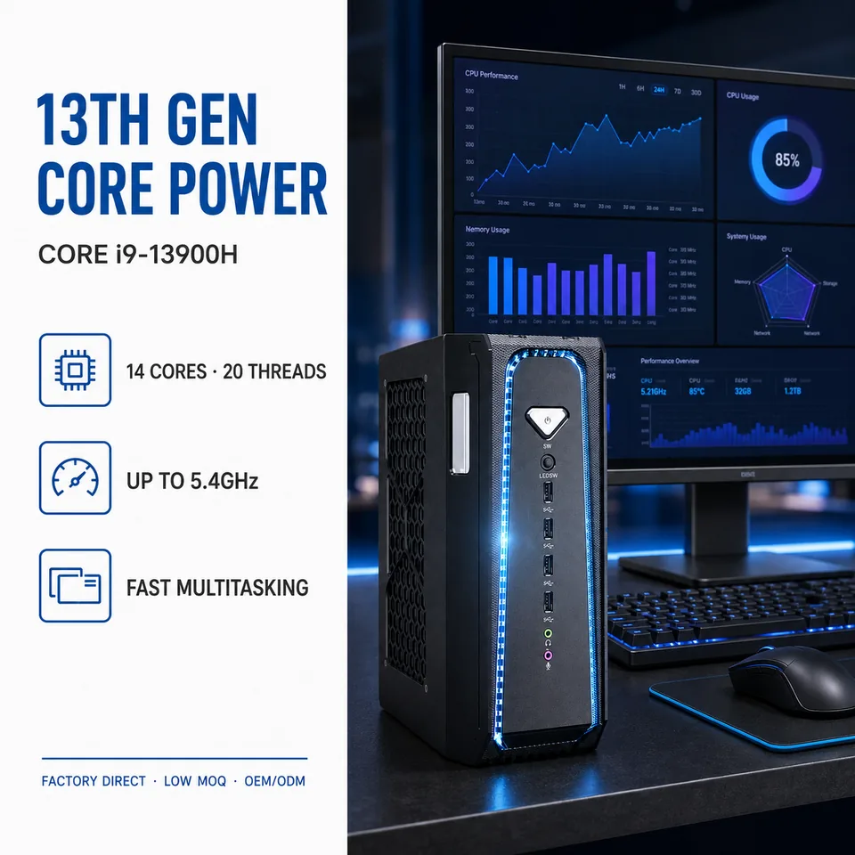 Intel Core i5 / i7 / i9 Mini PC with RTX 4060 Ti / RTX 5070