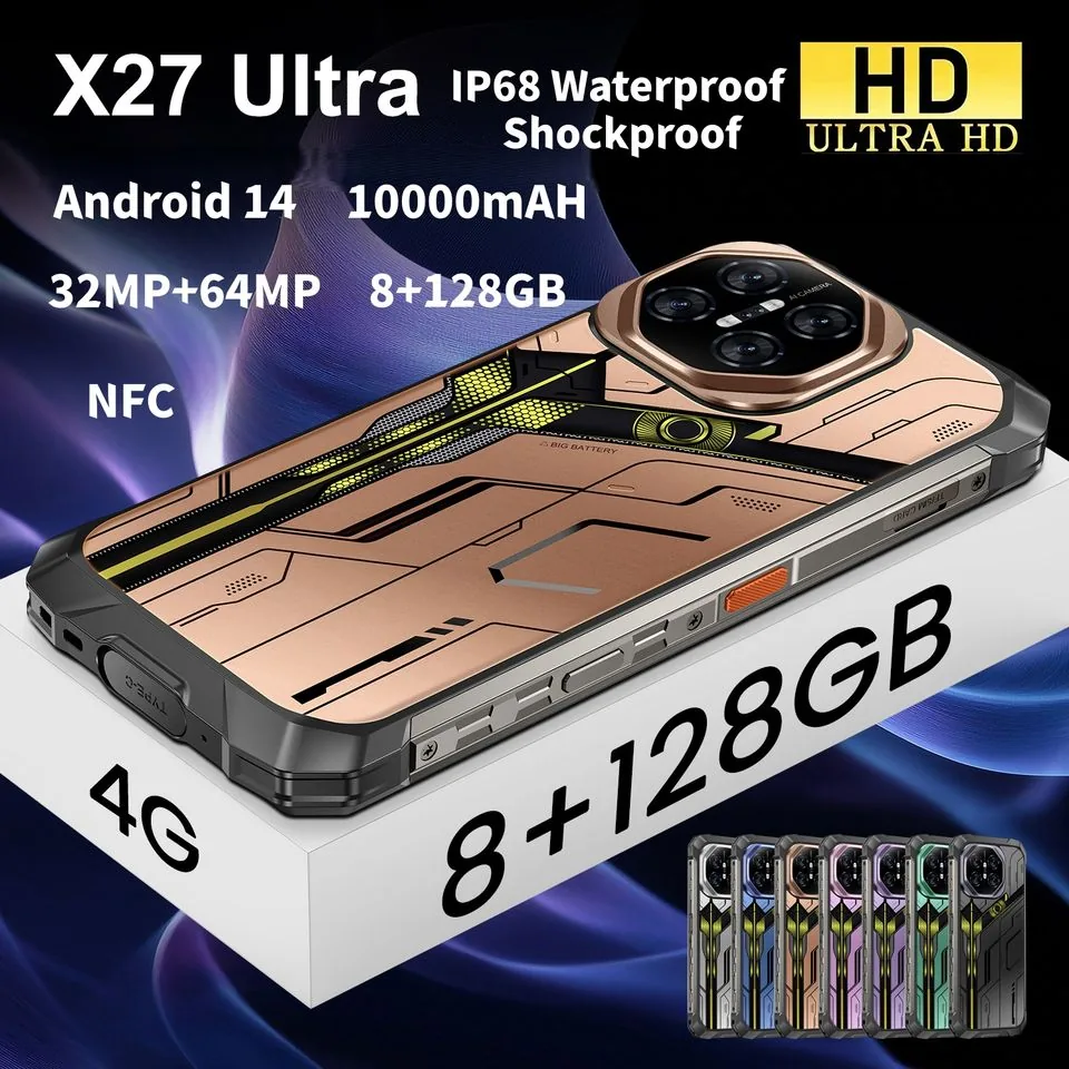 X27 Rugged Android 14 Phone OEM | G85 Octa-Core, 8GB + 128GB, IP68 | Weiboer