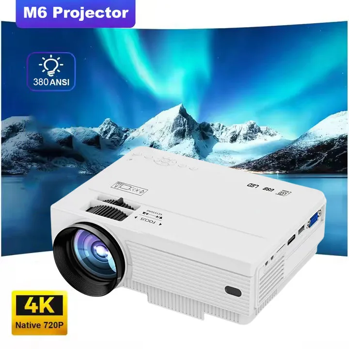 380 ANSI Portable 720P LED Projector for Travel